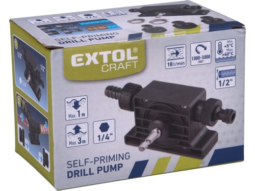 Extol fúrógéppel hajtható mechanikus szivattyú, tiszta (de NEM ivó-) vízhez