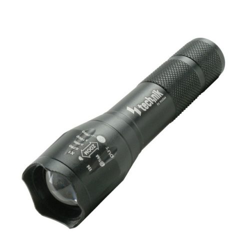 Technik Szerelőlámpa (Zseblámpa) XPE LED IP45, fókuszálható, micro-USB