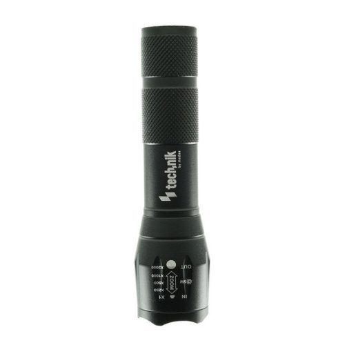 Technik Szerelőlámpa (Zseblámpa) XPE LED IP45, fókuszálható, micro-USB