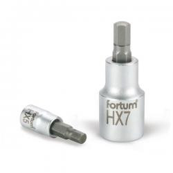 Bitdugófej imbusz 1/2 CrV. 12mm 61CrV5/S2, mattkróm; (HX12), 55mm FORTUM