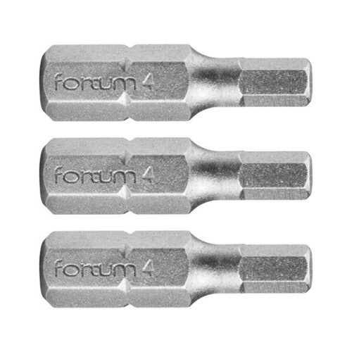 Fortum behajtóhegy HEX, 3 db, S2 acél; H 6×25mm, bliszteren