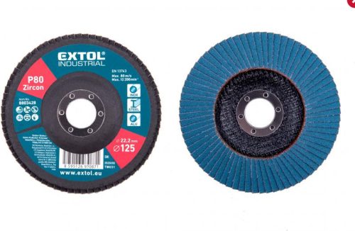 Extol Industrial lamellás csiszoló INOX, acél és ALU munkadarabok csiszolására, 125×22mm; P60