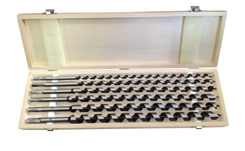 Extol Premium fafúró klt. 6 db, 10-12-14-16-18-20×460mm, csavaros heggyel, hatszög befogás; fa dobozban