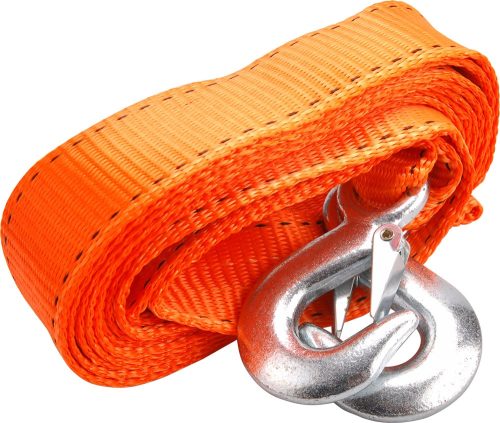 Extol prémium vontató heveder, max.2800kg; 4m×50mm, 2 db kovácsolt kampóval