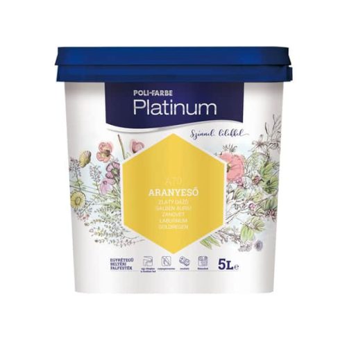 Poli-farbe platinum falfesték, Aranyeső, 5l
