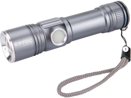 Extol Light LED lámpa, XPE LED; 280 Lm, ALU ház, beépített Li-ion akku 2000 mAh