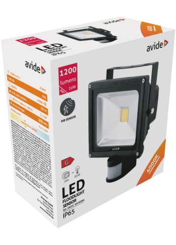 Avide LED Reflektor 20W NW 4000K Mozgásérzékelős PIR