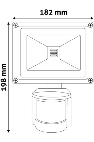Avide LED Reflektor 20W NW 4000K Mozgásérzékelős PIR