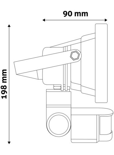Avide LED Reflektor 20W NW 4000K Mozgásérzékelős PIR