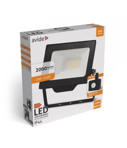 Avide led reflektor 20w 4000k mozgásérzékelős Opc. PIR
