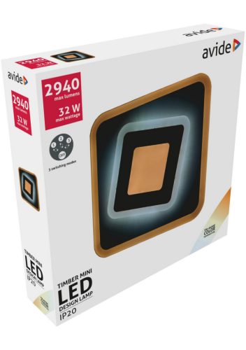 Avide Fali Design Oyster Timber mini 3 kapcsolási mód 32W