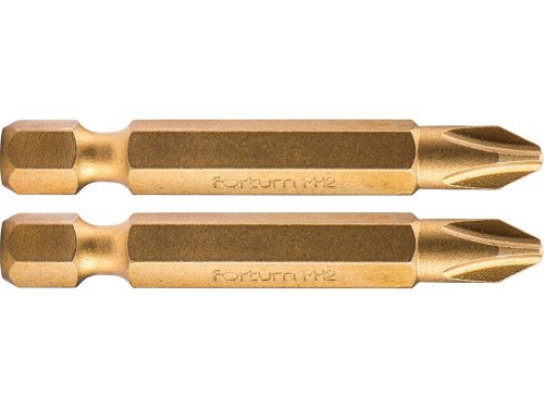 Fortum behajtóhegy PH, 2 db, S2 acél, Titanium bevonat; PH 1×50mm, bliszteren