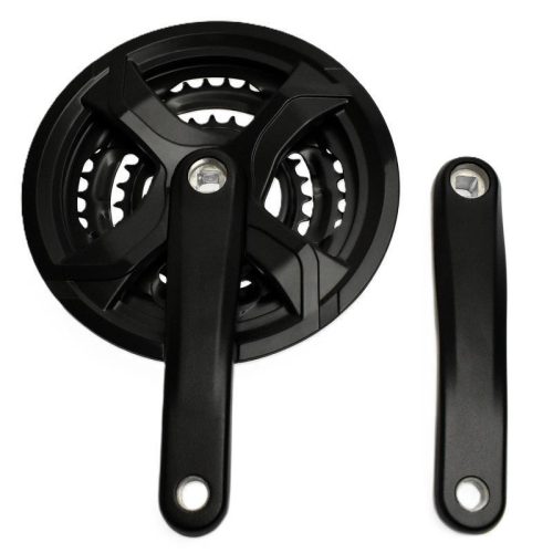 Hajtómű MTB alu karral 28/38/48t fekete 170mm