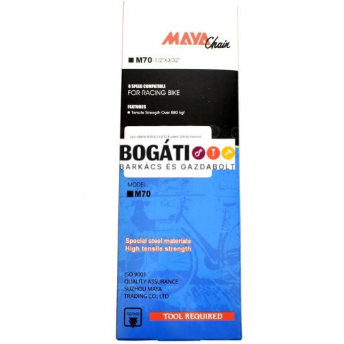 Lánc Maya M70 1/2x3/32 8 speed 116tag dobozos