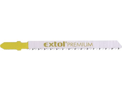 Extol prémium dekopírlap, 5db, Bosch befogás, HCS; 75×8×1,5mm, 2,5mm fogtáv, köszörült fogak, puhafához, farostlemezekhez (3-30mm)
