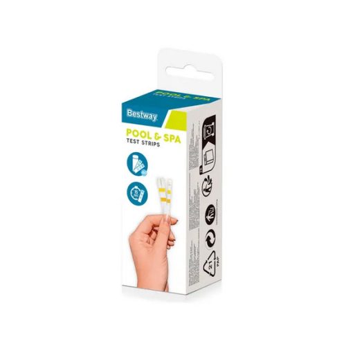 Bestway medence teszt csík 50db-os, 3 az 1-ben vízteszt csíkok, pH/klór/lúgosság