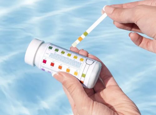 Bestway medence teszt csík 50db-os, 3 az 1-ben vízteszt csíkok, pH/klór/lúgosság