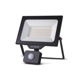   Avide LED Opál Reflektor Slim SMD 20W NW 4000K Mozgás érzékelős, PIR, Gyorscsatlakozós bekötés