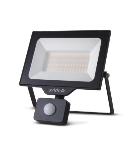 Avide LED Opál Reflektor Slim SMD 20W NW 4000K Mozgás érzékelős, PIR, Gyorscsatlakozós bekötés