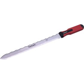  Fortum szigetelőanyag (kőzetgyapot) vágókés, kétélű, teljes/penge hossz.:470/280mm, rozsdamentes acél penge, vastagsága: 1,5mm