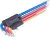 Extol prémium torx kulcs klt., 9db, több színű, extra hosszú, T10-T50, hosszú szár: tömör/gömbfej, rövid szár: lyukas, S2, 