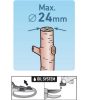 Extol prémium metszőolló, mellévágó, racsnis, 205mm, tapadásmentes acél vágóél, max. 24 mm vágási kapacitás,gumírozott ALU nyél