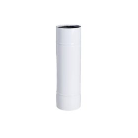 Füstcső fehér zománc 1mm 120/40cm