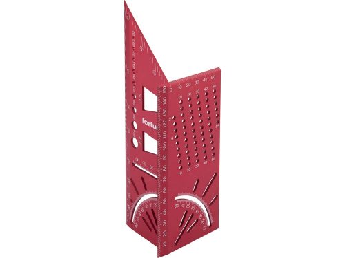 Fortum asztalos T-derékszög, 215 mm, ALU, lézer gravírozott, mm beosztás
