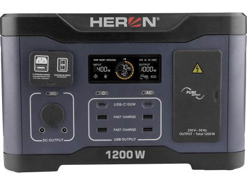 Heron, hordozható, "agregátor" áramforrás 1200w