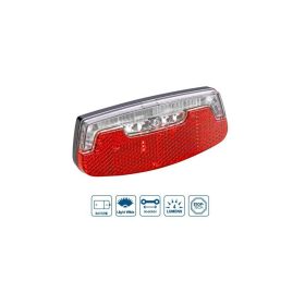   VeloGo elemes hátsó kerékpár lámpa csomagtartóra (6 LED, Fékszenzoros, Fekete)