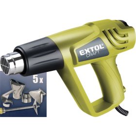   Extol hőlégfúvó, 2000W két fokozatú, 1000W/2000W; 350/550°C, 300/500 L/perc, kofferban, tartozékokkal