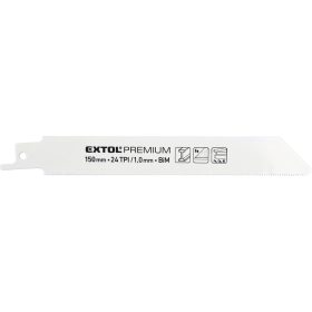   Extol szablyafűrészlap klt., 3db, Bosch befogás, 150 mm, 24T, Bimetal, fém anyagokhoz, tiszta vágás