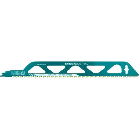   Extol industrial szablyafűrészlap 1db, Bosch befogás, HM/TCT fogak, 455 mm, 2TPI, gázbetonhoz, egyenes, durva vágás