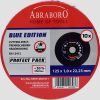 Abraboro chili inox blue edition, 125mm x 1mm x 22,23mm, fémvágó korong , 10db-os, alu dobozos 