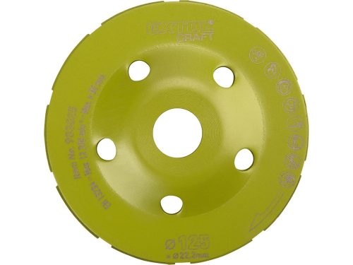 Extol gyémántcsiszoló korong; 125mm×22,2mm, kétsoros