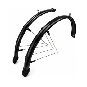 VeloGo alu-plasztik kerékpár sárvédő szett (Fekete, 26", 58mm)