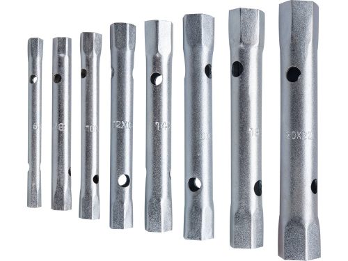 Extol csőkulcs klt., 10db (8 csőkulcs+2 hajtóvas), CrV., 6-22mm (6×7;8×9;10×11;12×13;14×15; 16×17;18×19;20×22)