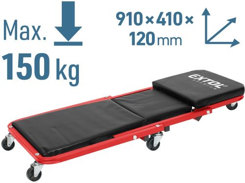 Extol prémium  2-funkciós szerelőszék, és autó-aláfekvő ágy, gurulós, max.: 150 kg