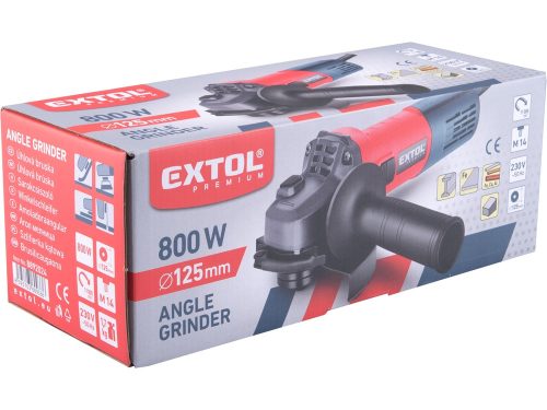 Extol Premium 125 mm sarokcsiszoló (800 W, keskeny kivitel)
