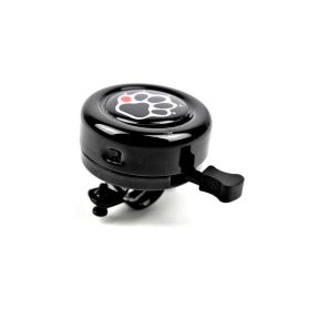 Fekete kerékpár csengő mancs mintával - Spencer (55 mm)