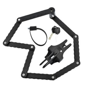   Velogo Spirál Kerékpár Lakat Vázra Szerelhető Tartóval (940mm, Fekete)